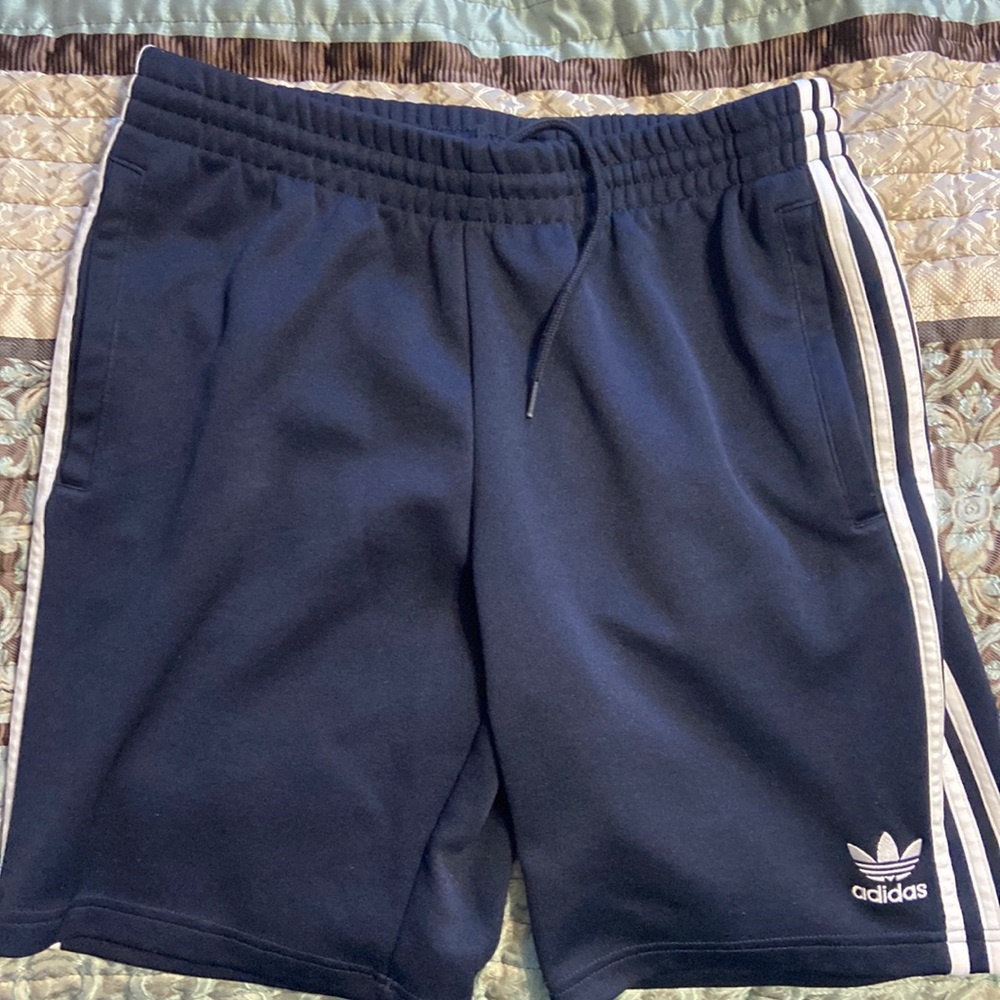 Adidas navy sweat shorts